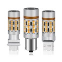 1156 3156 7440 45SMD LED Car Turn Signal Light CANBUS Error Free with Cooling Fan 12V 22.4W 2000LM Yellow Color