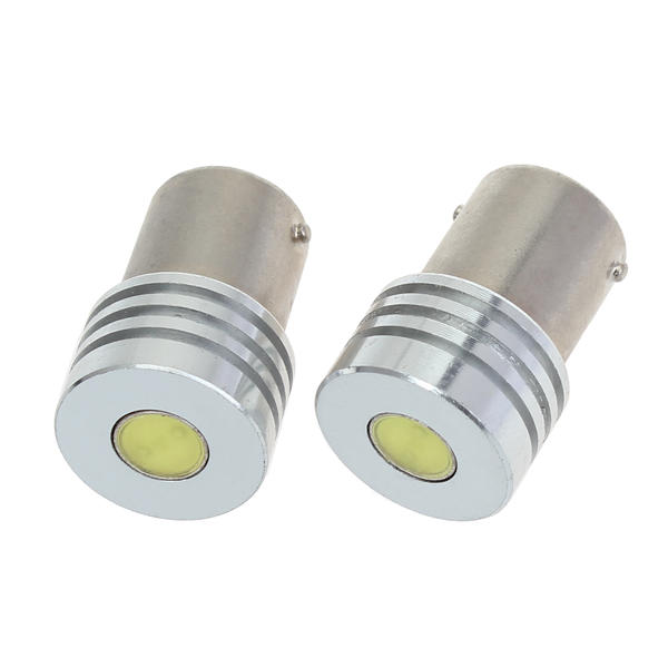 12V 1W 1156 High Power LED Car Light Bulb White+Warm White