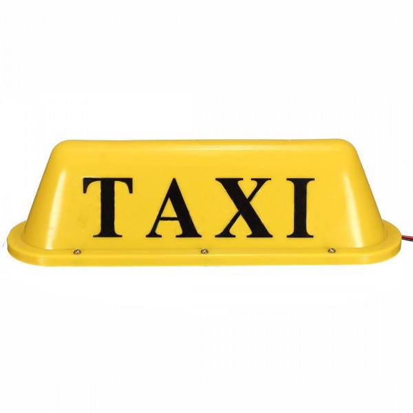 12V Cab Roof Top Sign Light Taxi Magnetic LED Lamp Waterproof 12V Yellow