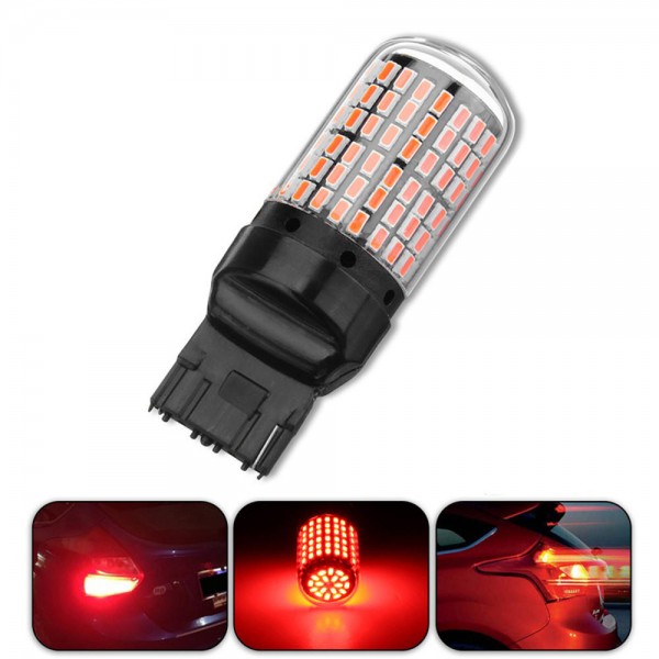 1Pcs T20 7440 3014 144LED Car Turn Signal Lights Red Stop Brake Lamp Bulb 4.2W DC12V