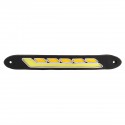 2Pcs 12V COB LED Car DRL Daytime Running Lights Strip Yellow & White Dual Color Turn Signal Fog DayLight