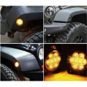 2Piece Smoked Turn Signal Fender Parking LED Lights For Jeep Wrangler 87-18 TJ YJ JK