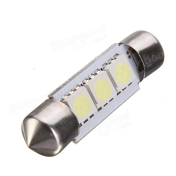 36mm 3SMD 5050 LED Car Auto Dome Festoon Interior Light Bulb White