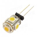 Car G4 5 LED SMD 5050 Warm White light Bulb Lamp DC 12V