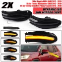 For Toyota Noah R80 Voxy Esquire RAV4 13-18 Highlander 4Runner LED Dynamic Turn Signal Light Sequential Side Mirror Indicator