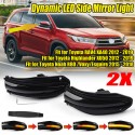 For Toyota Noah R80 Voxy Esquire RAV4 13-18 Highlander 4Runner LED Dynamic Turn Signal Light Sequential Side Mirror Indicator