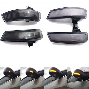 Pair Dynamic Door Wing Mirror LED Turn Indicator Signal Lights Amber For Ford Focus MK2 MK3 Mondeo MK4