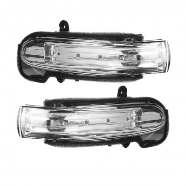 Pair Side Door Wing Mirror Lights Turn Indicator Lamp Yellow For BENZ W203 4 Door 2004-2007