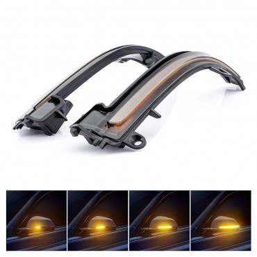 Rearview Mirror Lights Turn Indicator Lamp Flowing Water Amber for BMW 1 2 3 4 Series i3