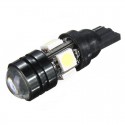 T10 Car LED Auto Lamp 5W-12V Light Bulbs With Bifocal Lens White Light