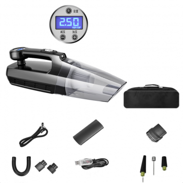 5500Pa 2 In 1 Car Vacuum Cleaner + Inflator Pump with Digital Display Portable 4 in 1 Function Household Car Auto Inflatable Air Compressor