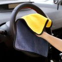 Double Color Microfiber Car Wash Towel Cleaning Drying Care Cloth Hemming Strong Absorbent