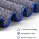 12Pcs 40*40CM Car Wash Towels Microfiber Washing Cleaning Cloth Care Polishing Plush Washing Drying Towel Grey