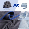 12Pcs 40*40CM Car Wash Towels Microfiber Washing Cleaning Cloth Care Polishing Plush Washing Drying Towel Grey