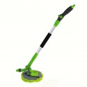 2in1 Adjustable Telescopic Brush Car Wash Mop Long Handle Vehicle Cleaning Tool