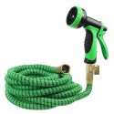 50/75/100FT Upgraded Expandable Garden Water Hose Function Spray Nozzle Green