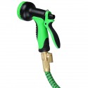 50/75/100FT Upgraded Expandable Garden Water Hose Function Spray Nozzle Green