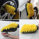 Waterproof Car Cleaning Glove Microfiber Chenille Coral Velvet Wash Tool Elastic Cuffs Washing Brush