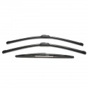 3Pcs Front And Rear Side Windscreen Window Wiper Blades For Peugeot 206 98-10