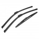 3Pcs Front And Rear Side Windscreen Window Wiper Blades For Peugeot 206 98-10