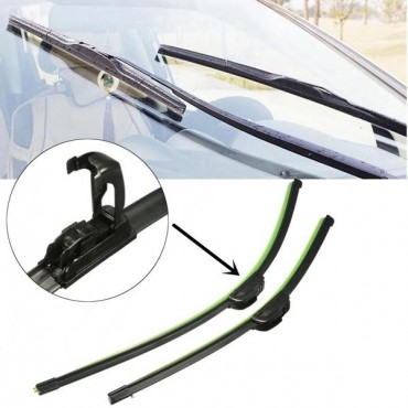 Pair 24 inch 19 inch Universal J-Hook Car Window Wind Shield Wiper Blade