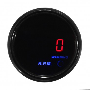 2inch 52mm 0-9000RPM Tachometer Tacho Gauge Digital LED Display Black Face Meter