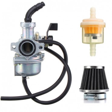Motorcycle Carburetor + Air Filter For Honda CRF70F XR70R Carb (Mounting hole spacing 48mm)