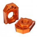 Pair CNC Rear Axle Spindle Chain Adjuster Blocks For SX EXC XCW 125-530 20mm