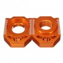 Pair CNC Rear Axle Spindle Chain Adjuster Blocks For SX EXC XCW 125-530 20mm