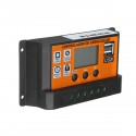 10-100A 12V/24V Dual USB LCD Solar Panel Battery Regulator Charge Controller