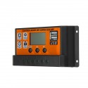 10-100A 12V/24V Dual USB LCD Solar Panel Battery Regulator Charge Controller