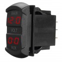 10-60V LED Dual Voltmeter Voltage Gauge Digital Panel Dashboard Car Boat Marine