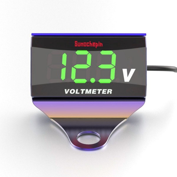 12-150V LED Display Digital Voltmeter Voltage Gauge Panel Meter With Bracket For Motorcycle Scooter Car