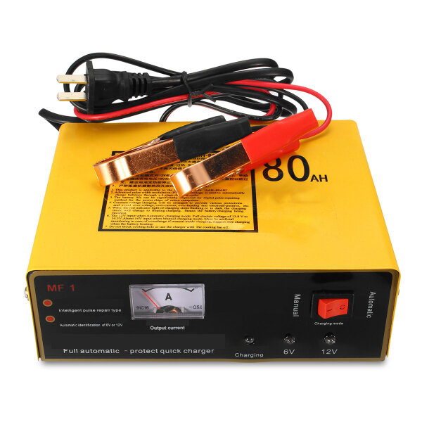 120W 6V 12V 80AH Motorcycle Auto Car Charger Pulse Repair For Lead Acid & Lithium Battery