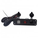 12C-24V 3.1A Dual USB Charger Socket LED Switch Panel Power Supply Waterproof Marine Car Boat