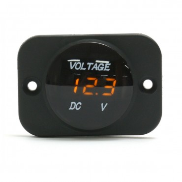 12V-24V Waterproof LED Volt Meter Voltage Meter Gauge For Car Motorcycle Boat Marine