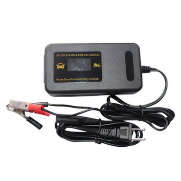 12V 4A Pulse Repair LCD Battery Charger Lead Acid For Car Motorcycle Toy Battery