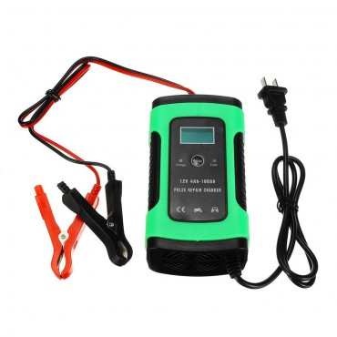 12V 6A Motorcycle Car Intelligent Battery Pulse Repair With LCD Screen Charger