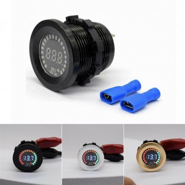 12V DC LED Panel Voltmeter Car Motorcycle Waterproof Digital Voltage Socket Meter Gauge