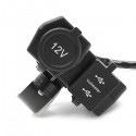 12V/24V 3.1A Waterproof Motorcycle Dual Usb Charger LED Volt Meter VoltmeterSocket