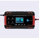 12V/24V 8A Touch Screen Pulse Repair LCD Battery Charger Red For Car Motorcycle Lead Acid Battery Agm Gel Wet