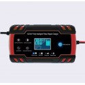 12V/24V 8A Touch Screen Pulse Repair LCD Battery Charger Red For Car Motorcycle Lead Acid Battery Agm Wet Gel