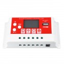 30A 12V/24V Solar Panel Battery Regulator Charging Controller 3-Stage PWM LCD