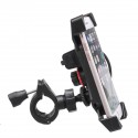 3.5-6inch USB Charing Cell Phone GPS Holder Motorcycle Bike Handlebar Mount Black