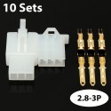 40 Sets Autos Car Motorcycle Electrical 2.8 mm 2 3 4 6 Pin Wire Connector Terminal Connectors
