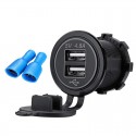 4.8A Dual USB Car Charger 2 Port LCD Display 12V/24V Universal Charging For Phone