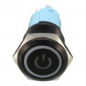 5 Pin 16mm 12V LED Light Stainless Steel Push Button Momentary Switch