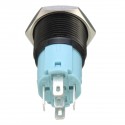 5 Pin 16mm 12V LED Light Stainless Steel Push Button Momentary Switch