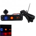 5V 4.2A LED Dual Usb Charger Volt Meterr Waterproof Switch Panel Marine Car Boat Motorcycle