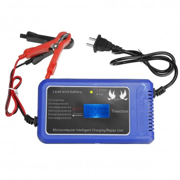DC12V Portable Smart Car LCD Lead Acid Battery Maintainer Charger For Motorcycle